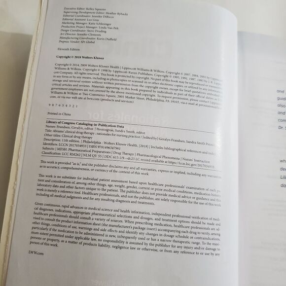 Abrams' Clinical Drug Therapy 11th Edition - Picture 3 of 7